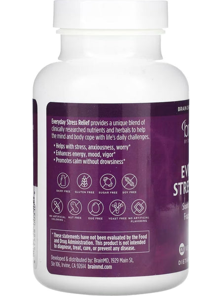 BrainMD, Everyday Stress Relief, 120 Vegan Capsules