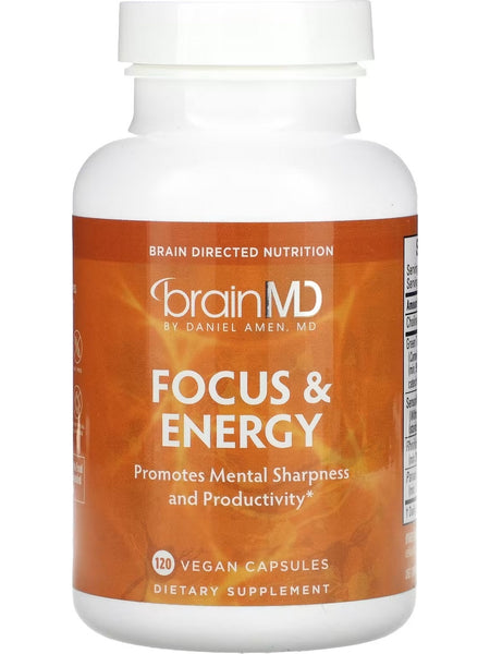 BrainMD, Focus and Energy, 120 Vegan Capsules