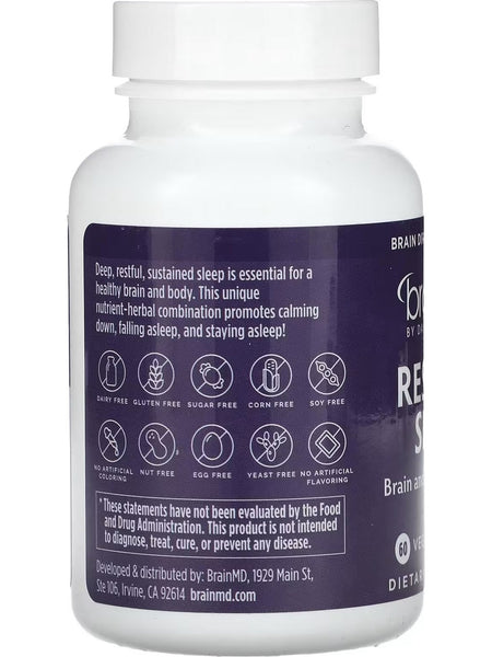 BrainMD, Restful Sleep, 60 Vegan Capsules