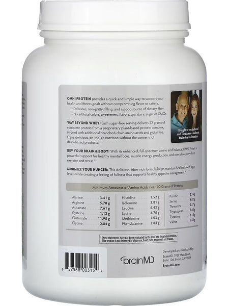 BrainMD, OMNI Protein, Chocolate, 2.38 lbs