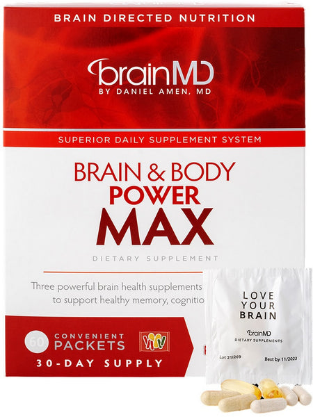 BrainMD, Brain and Body Power Max, 60 Convenient Packets