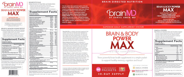 BrainMD, Brain and Body Power Max, 60 Convenient Packets