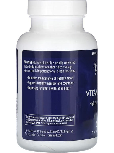 BrainMD, Vitamin D3 5000, 100 Capsules