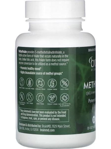 BrainMD, MethylFolate, 30 Capsules