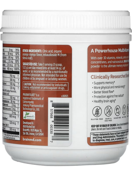 BrainMD, Bright Minds Memory Multi, Orange Mango, 153.6 g