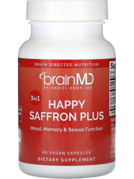 BrainMD, Happy Saffron Plus, 90 Vegan Capsules