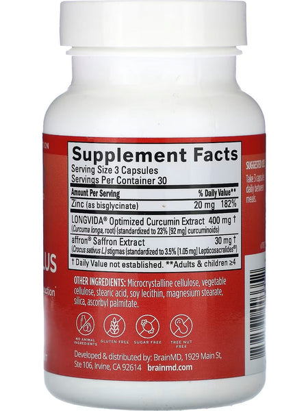 BrainMD, Happy Saffron Plus, 90 Vegan Capsules