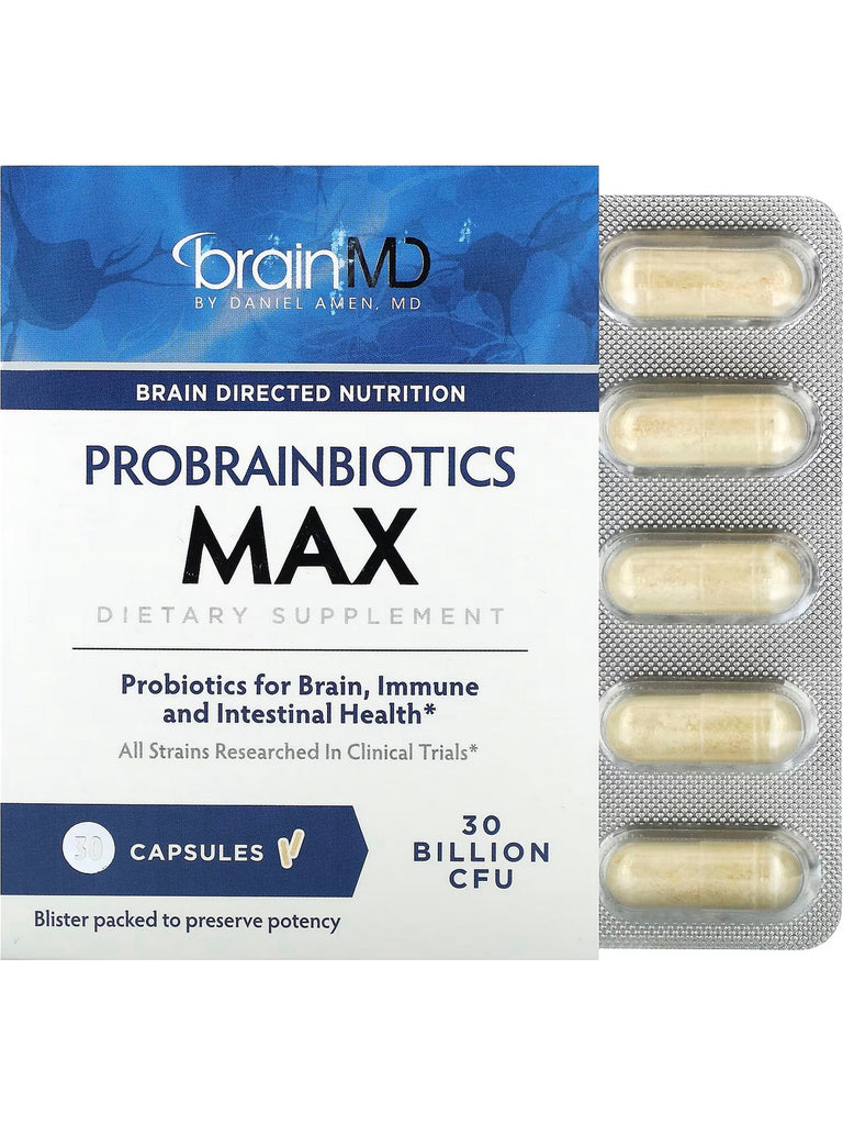 BrainMD, ProBrainBiotics Max, 30 Capsules