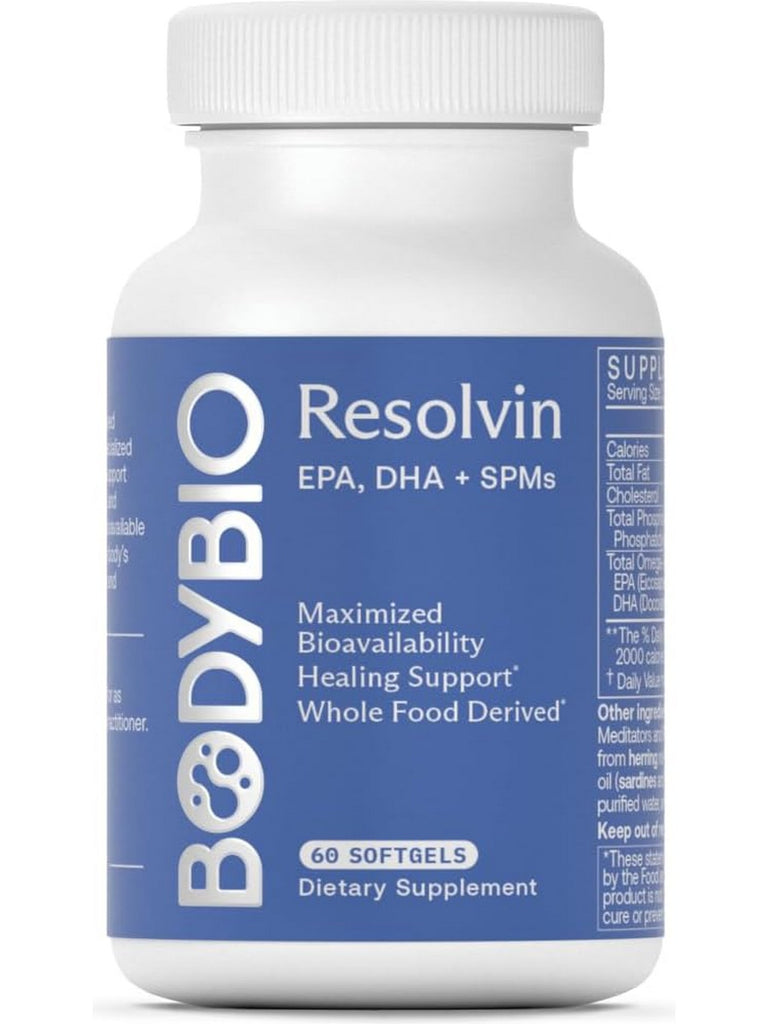 BodyBio, Resolvin (Formerly Fish Oil+), 60 Softgels