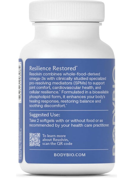 BodyBio, Resolvin (Formerly Fish Oil+), 60 Softgels