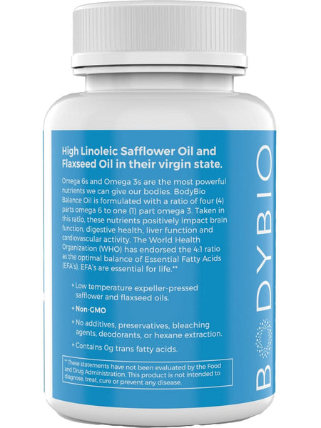 BodyBio, Balance Oil, 60 Non-GMO Capsules