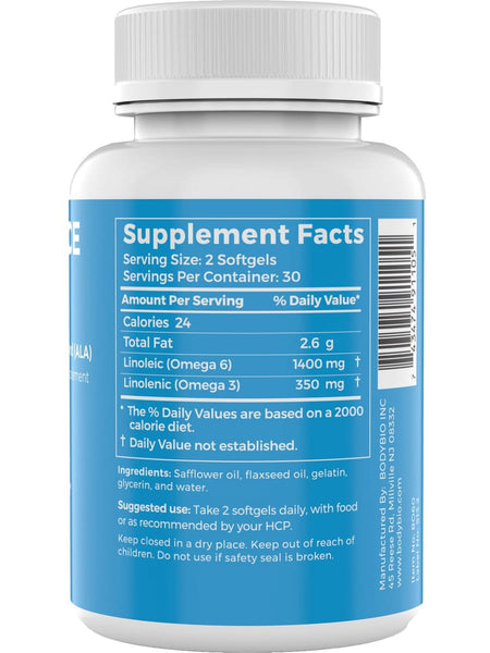 BodyBio, Balance Oil, 60 Non-GMO Capsules