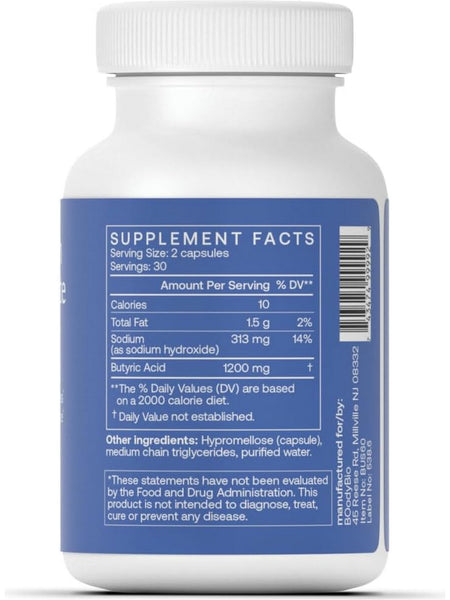 BodyBio, Sodium Butyrate, Postbiotic for Gut Health, 60 Capsules