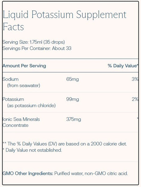 BodyBio, Potassium Liquid Mineral, 2 fl oz