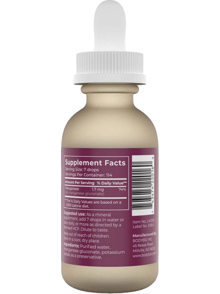 BodyBio, Liquid Mineral 6, Manganese, 2 fl oz