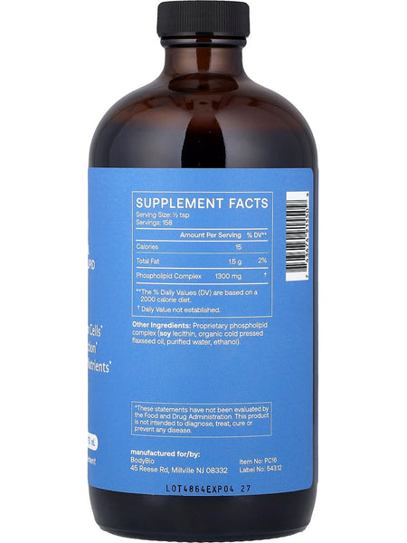 BodyBio, PC, Liposomal Phospholipid Complex, 16 fl oz