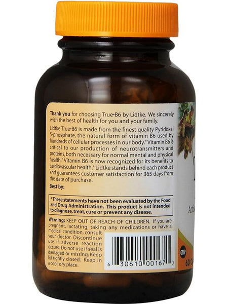 Lidtke, True-B6 P-5-P, 50 mg, 60 Vegan Capsules