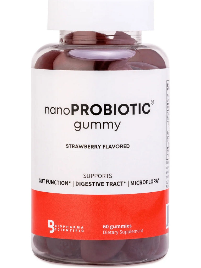 BioPharma Scientific, Nano Probiotic Gummy, Strawberry, 60 Gummies