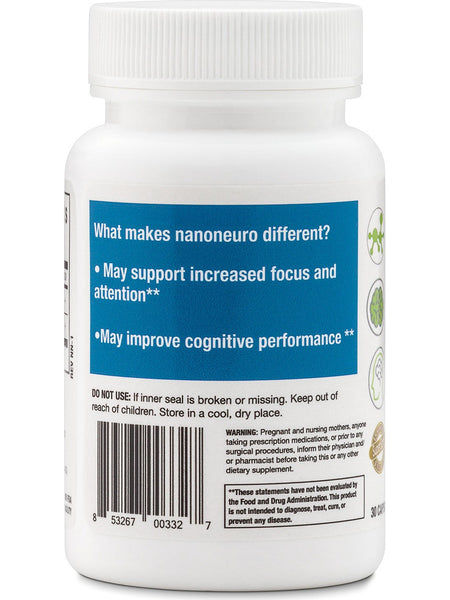 BioPharma Scientific, NanoNeuro, N-Acetyl-L-Cysteine With L-Theanine, 30 Capsules
