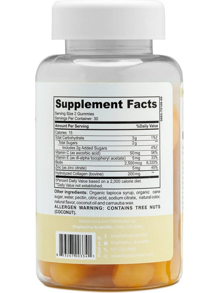 BioPharma Scientific, NanoBeauty Gummy, Lemon, 60 Gummies