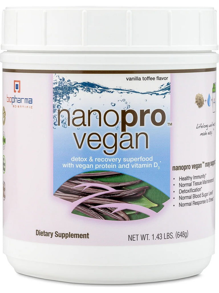 BioPharma Scientific, NanoPro Vegan, Vanilla Toffee, 1.43 lbs