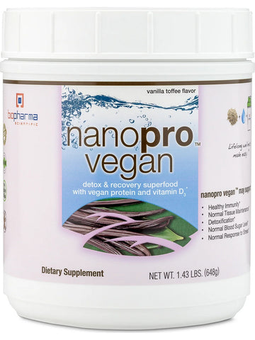 BioPharma Scientific, NanoPro Vegan, Vanilla Toffee, 1.43 lbs