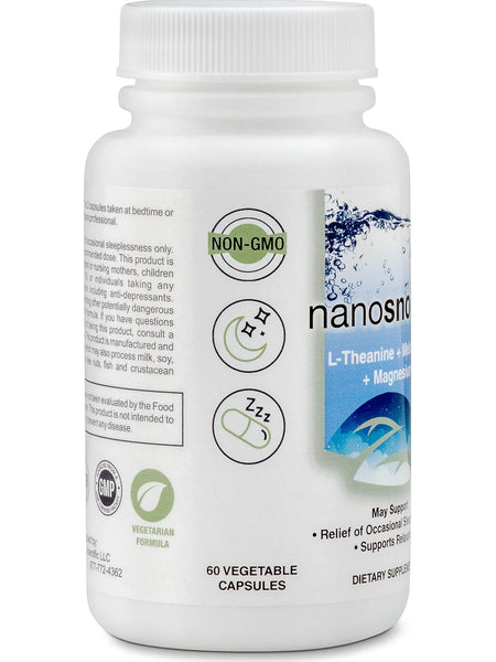 BioPharma Scientific, NanoSnooze, L-Theanine + Melatonin + Magnesium, 60 Vegetable Capsules