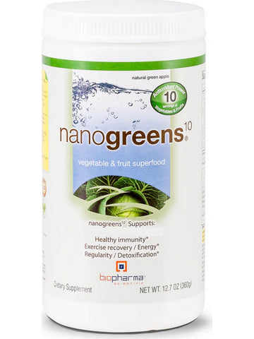 BioPharma Scientific, NanoGreens 10, Green Apple, 12.7 oz