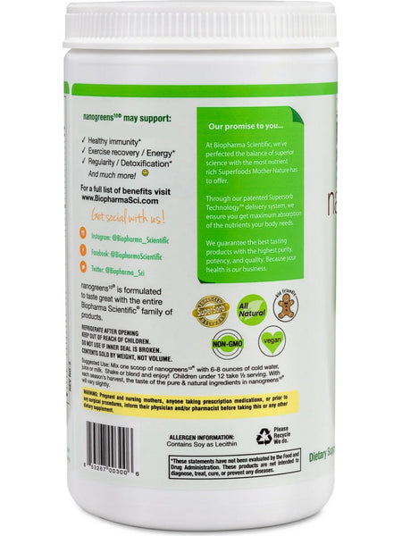 BioPharma Scientific, NanoGreens 10, Green Apple, 12.7 oz
