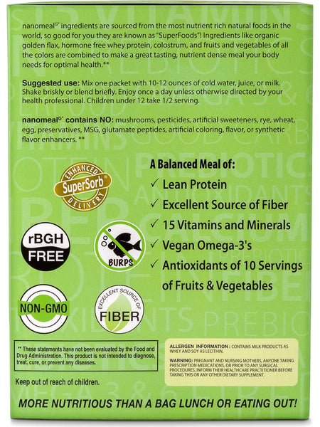 BioPharma Scientific, NanoMealG All-In One Meal, Tropical Fruit Blend, 14.8 oz
