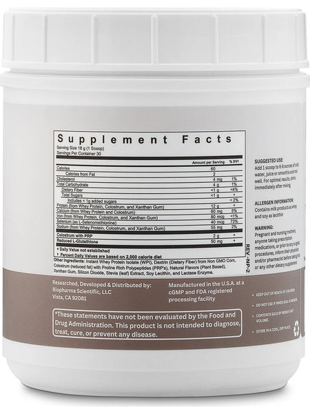 BioPharma Scientific, NanoPro PRP Immune, Vanilla Bean, 1.2 lbs