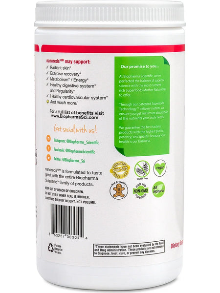 BioPharma Scientific, NanoReds 10, Natural Berry, 12.7 oz
