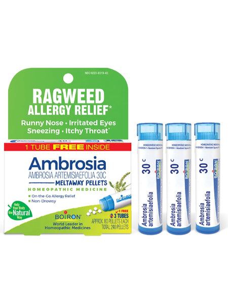 Boiron, Ambrosia Artemisiafolia 30C Bonus Pack, 3 Tubes