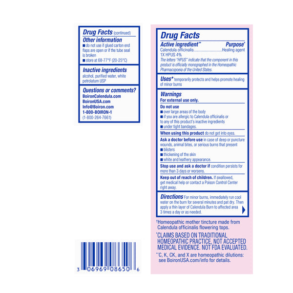 Boiron, Calendula Burn Ointment, 1 oz