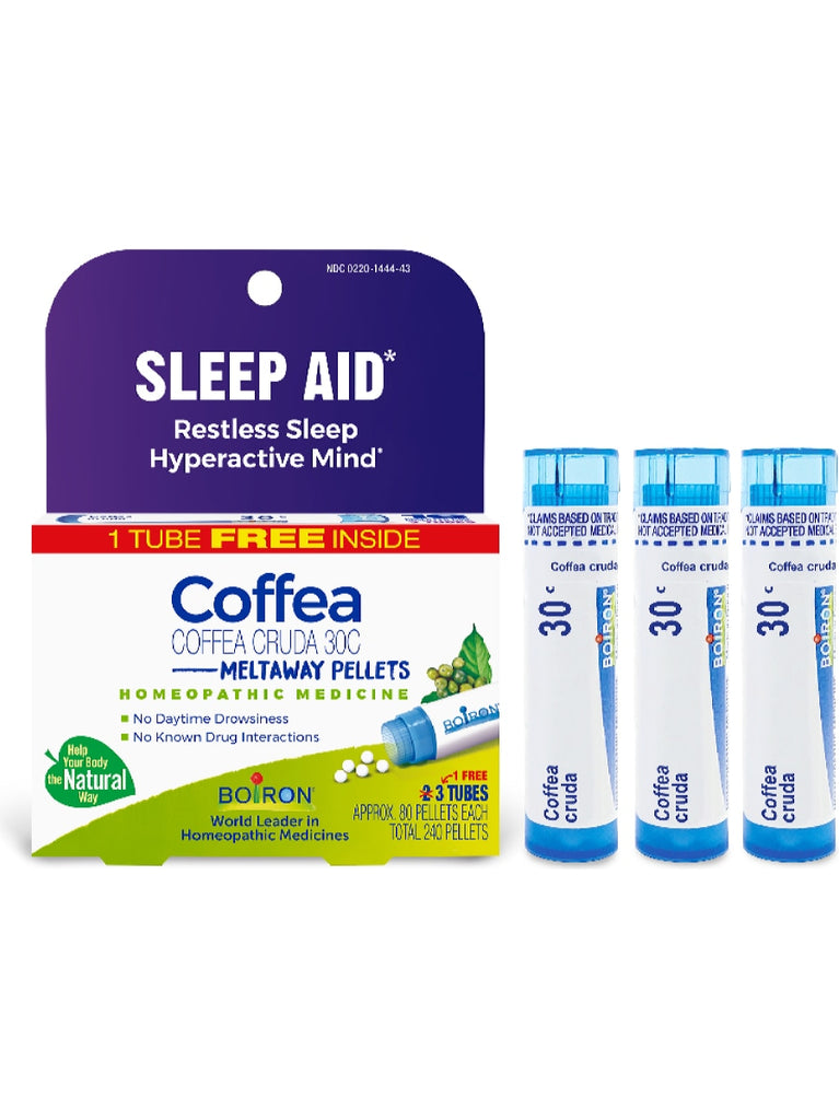 Boiron, Coffea Cruda 30C Bonus Pack, 3 Tubes