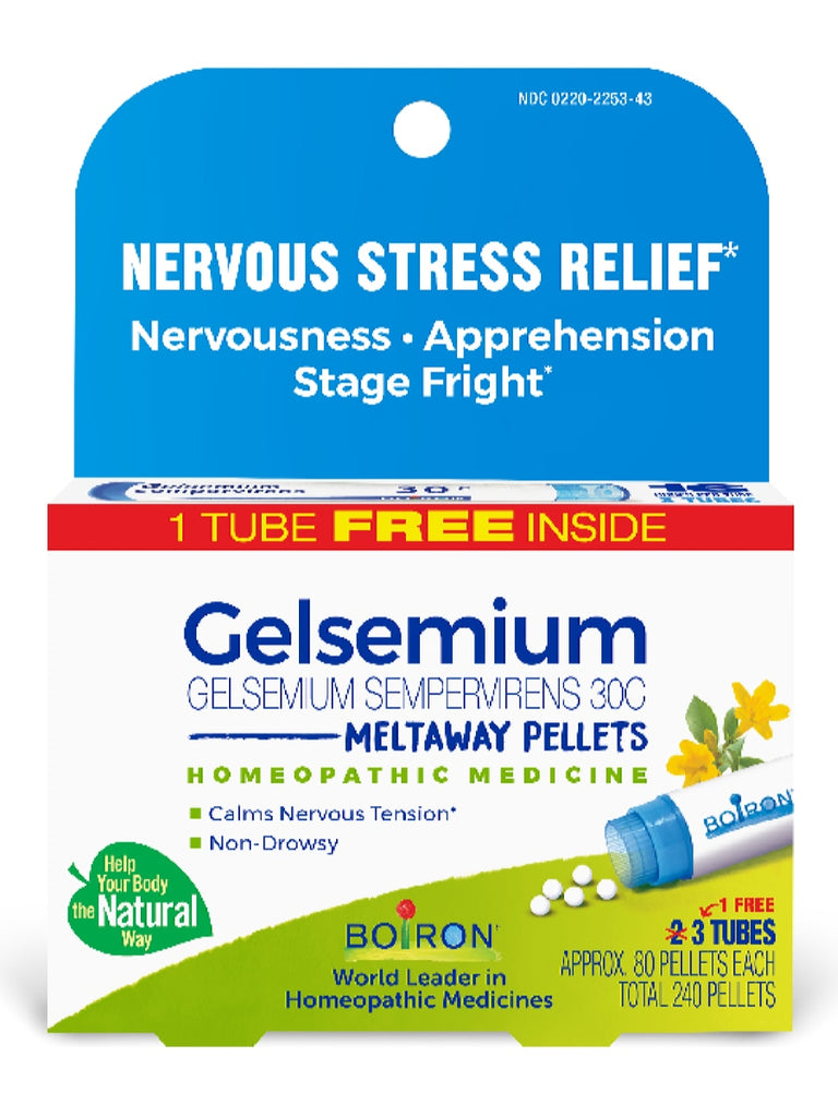 Boiron, Gelsemium Sempervirens 30C Bonus Pack, 3 Tubes