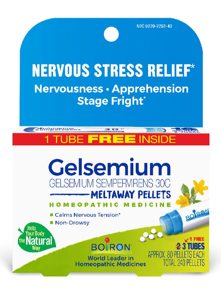 Boiron, Gelsemium Sempervirens 30C Bonus Pack, 3 Tubes