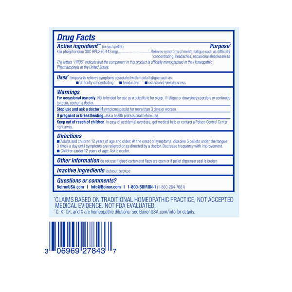 Boiron, Kali Phosphoricum 30C Bonus Pack, 3 Tubes