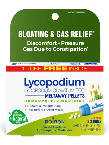 Boiron, Lycopodium Clavatum 30C Bonus Pack, 3 Tubes