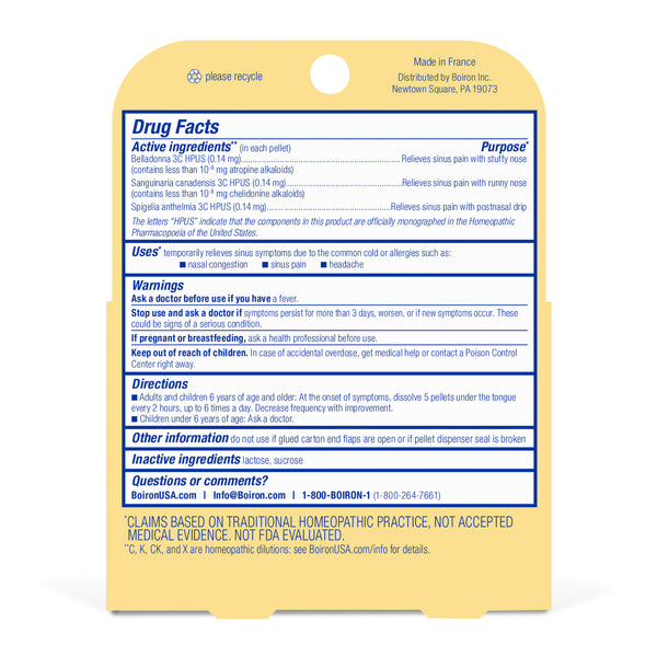 Boiron, Sinuscalm, 2 Tubes