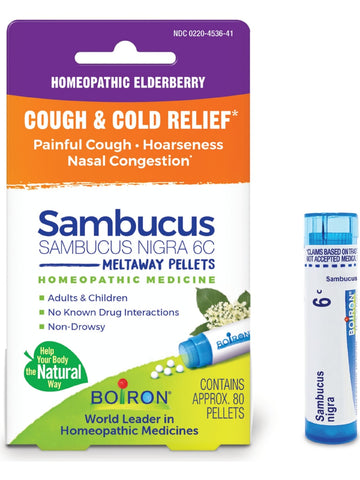 Boiron, Sambucus Nigra 6C Single Pack, 80 Pellets