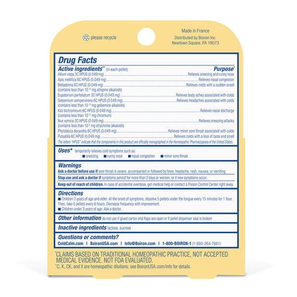 Boiron, Coldcalm Kids, 2 Tubes