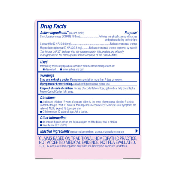 Boiron, Cyclease Cramps, 60 Meltaway Tablets