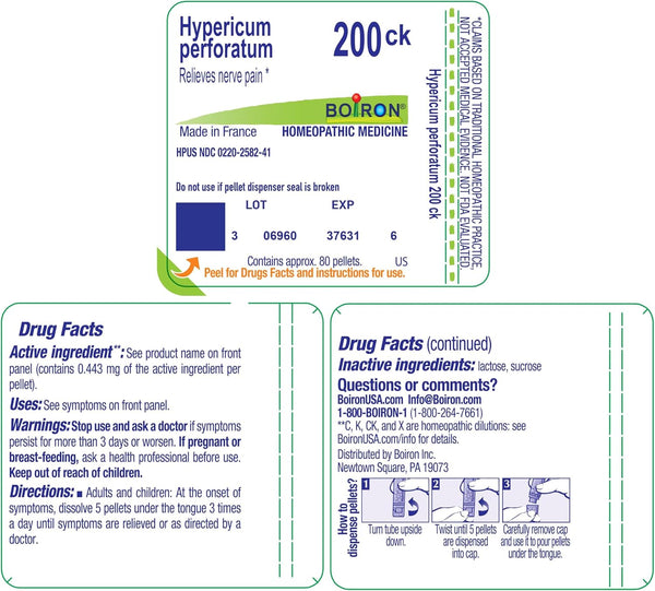 Boiron, Hypericum Perforatum 200CK, 80 Pellets