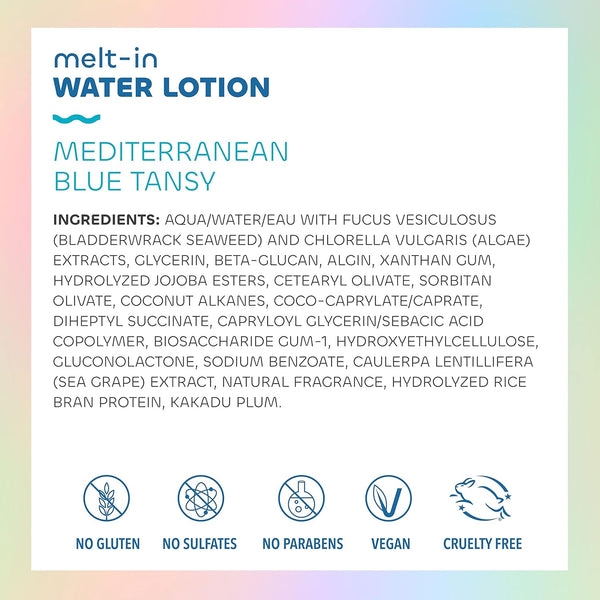 Seaweed Bath Co., Melt-In Water Lotion, Mediterranean Blue Tansy, 4 fl oz