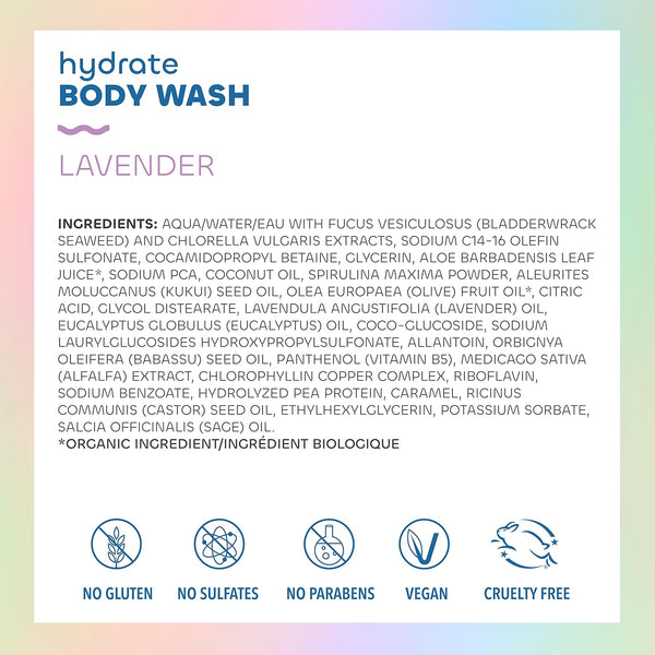 Seaweed Bath Co., Hydrate Body Wash, Lavender, 12 fl oz