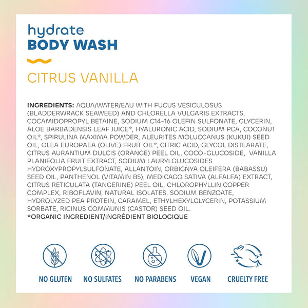 Seaweed Bath Co., Hydrate Body Wash, Citrus Vanilla, 12 fl oz