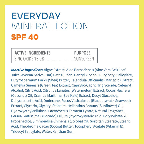 Seaweed Bath Co., Sea Kale & Prebiotics Everyday Mineral Lotion SPF 40 Sunscreen, 3.4 fl oz