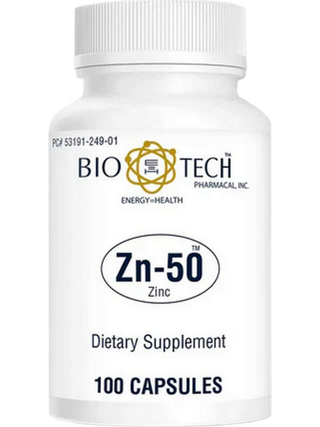 Bio-Tech Pharmacal, Zn-50, Zinc, 100 Capsules
