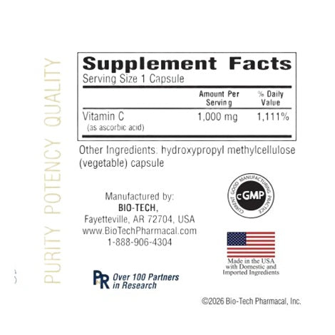 Bio-Tech Pharmacal, C-1000, 250 Vegetable Capsules